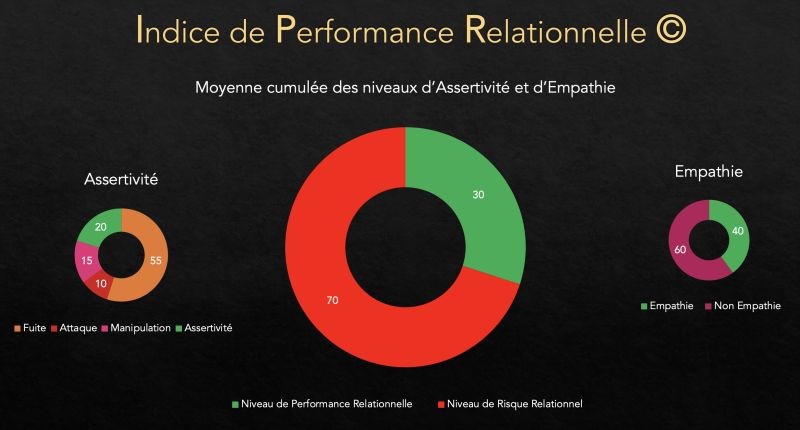 Graphique représentant la restitution de l'indice de performance relationnelle